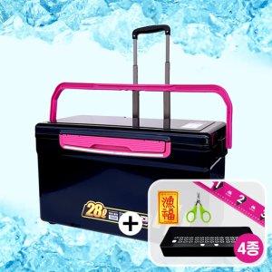 해동 카리스마 캐리 쿨러 28L 낚시 아이스박스 캐리어 바퀴 28리터
