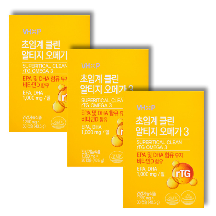 20% 초임계 클린 <b>알티지 오메가3</b> 효능 혈행개선 (약1달분 3개)