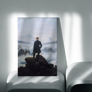 낭만주의 명화 그림 풍경화 프리드리히 안개바다 위의 방랑자 캔버스액자 세로형 3호 21x29