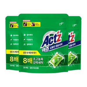 액츠 퍼펙트 캡슐세제 딥클린 28입 1개+1개 &1개 (총3개)