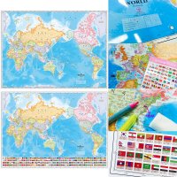 어린이 세계 지도 대형 107x77 교육용 학습용 유럽 아시아 전세계 전도 월드맵