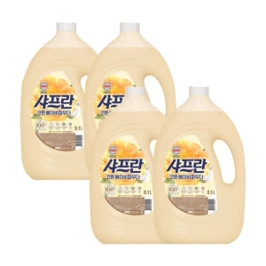 샤프란 코튼 베이비파우더 섬유유연제 3.1L x 4개 구연산 함유 1박스