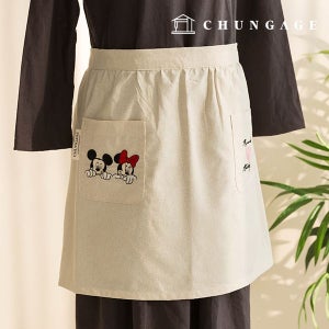 프랑스자수 패키지 DIY 키트 디즈니 미키미니 까꿍 앞치마 EMAF031