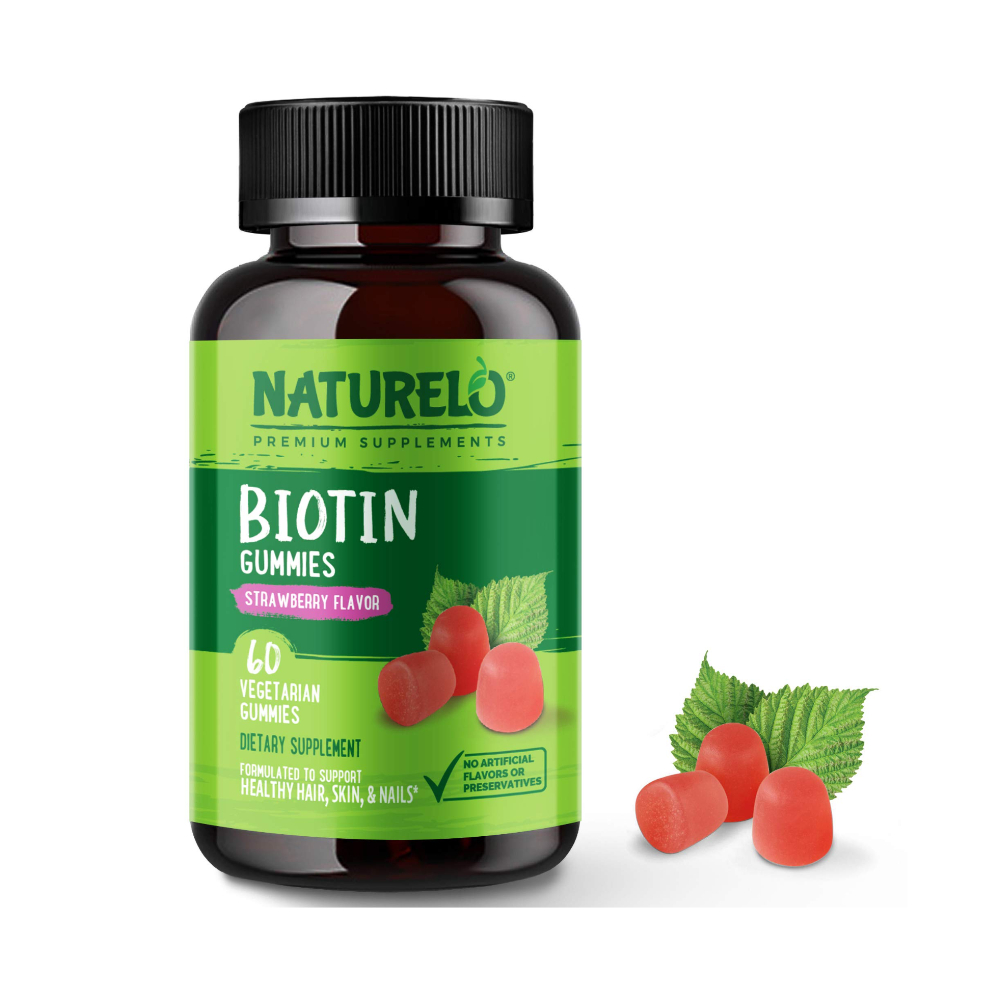 네츄렐로 비오틴 구미 60정 베지캡슐 Naturelo Biotin Gummies
