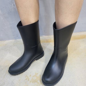 (당일발송)니안 베이직 무광 미들 레인부츠 2color C