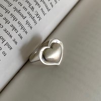 Vintage love ring 빈티지 러브 무광 하트 은반지