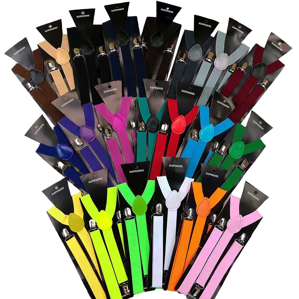 멜빵 남자 서스펜더 컬러 판매 중괄호 솔리드 액세서리 탄성 클래식 조절 정장 남성 스트랩