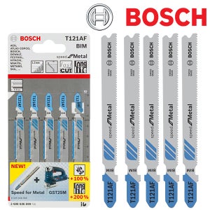 보쉬 직쏘날 철재 재단 메탈 직소날 T121AF 빠른 절단 5PC 직쏘 악세사리