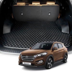 가온 현대 투싼ix 고급 퀼팅 가죽 트렁크매트 바닥형 차박용품 HT177