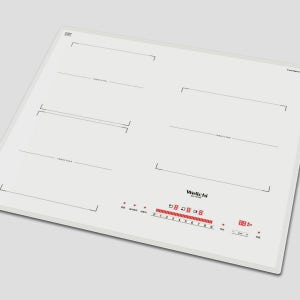 웰치 인덕션 WEI-W7700 3구 빌트인 화이트인덕션 화이트글라스