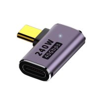 USB4.0 Type C 240W PD3.1 좌우 꺾임 젠더