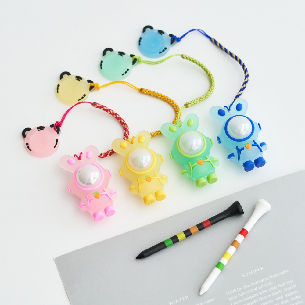 LED우주복토끼 숏티링 롱티 골프티걸이 4종세트 골프악세사리 필드용품 버디나비