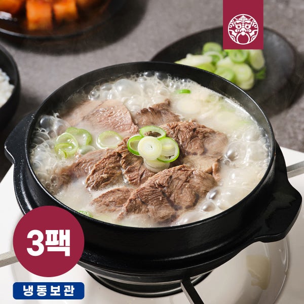 [한촌설렁탕] 더블랙 프리미엄 진 고기설렁탕 1.8kg(600gx3팩) 사골 곰탕 밀키트 육수