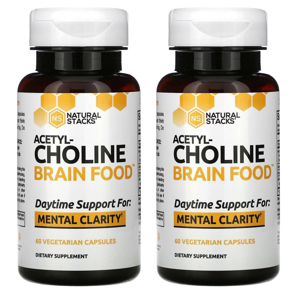 Natural Stacks <b>아세틸콜린 브레인푸드</b> 60정2병 판테틴 아세틸 L-카르니틴