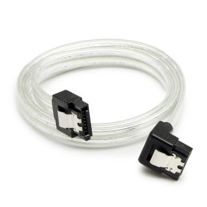 마하링크 SATA3케이블 6Gb/s ㄱ자 Lock 투명 화이트 0.5M ML-S3LLW