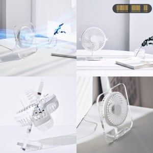 사무실선풍기 탁상용선풍기 투명 감성 무소음 선풍기 무선 캠핑용 레트로