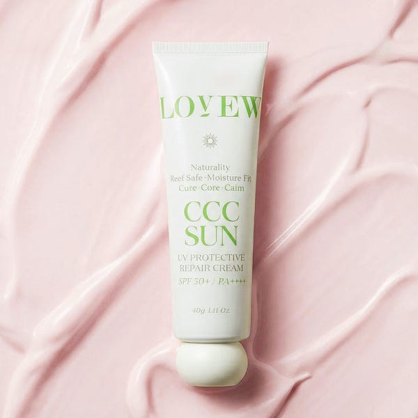 LOVEW 러뷰 CCC 선 UV 프로텍터 리페어 크림 눈시림 없는 촉촉한 데일리 선크림