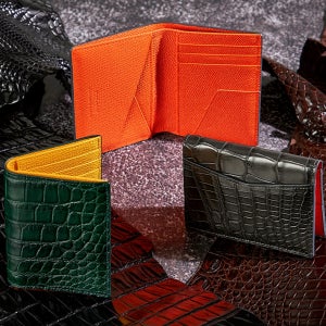 더퀴르 악어가죽 지폐수납 카드지갑 포켓오거나이저 현금수납 남자 명품 지갑