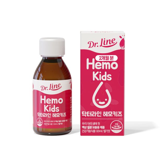 닥터라인 헤모키즈 아기 유아 어린이 액상 철분 120ml 1개