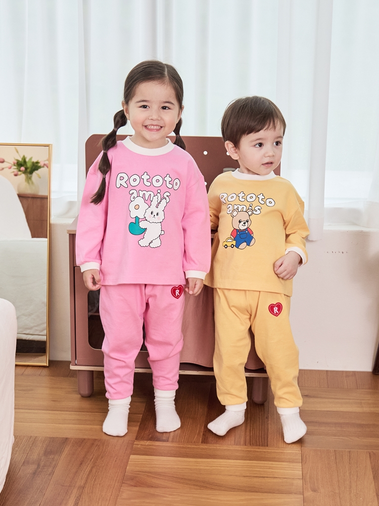 슈가루즈셋업(3color) 아기내복 내의 유아상하복세트 셋업 FL0203