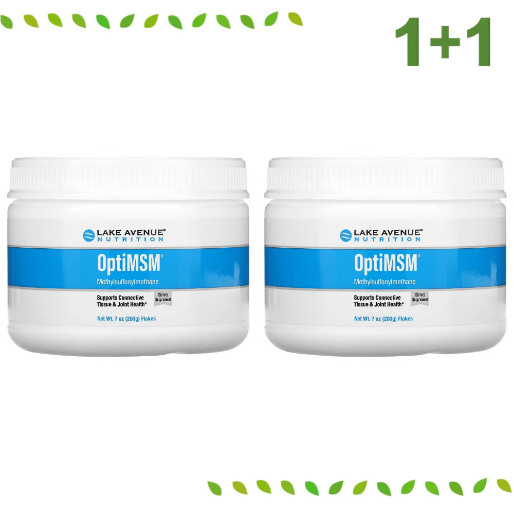 1+1 레이크에비뉴 뉴트리션 <b>MSM</b> 3000mg <b>분말 200g</b> 미네랄 비건 글루텐프리