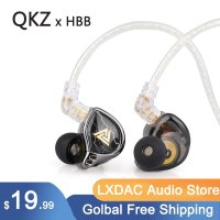 QKZ x HBB 10mm 티타늄 코팅 다이어프램 HiFi 인 이어 모니터 이어폰 세미 오픈 캐비티 CNC 알루미늄 합금 페이스플레이트