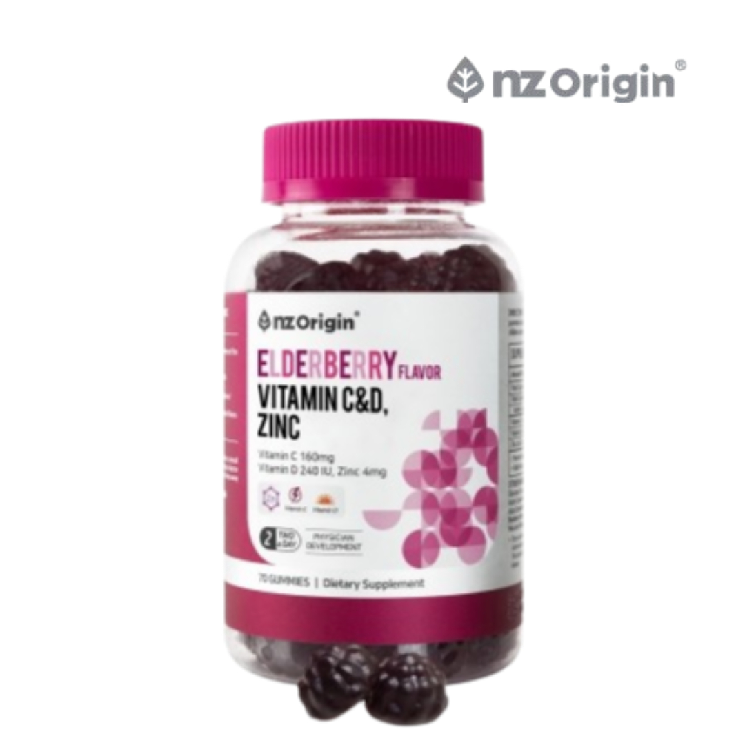 엔젯오리진 <b>엘더베리맛 비타민 CD 아연</b> 70구미