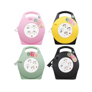 멀티 다목적 캠핑 릴선 코드릴 15m 멀티탭 3구 USB 2포트