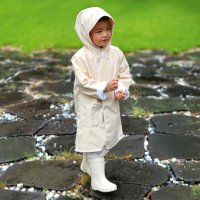 릴리앤필립 아기우비 레인코트 비옷 장마 심플 베이지 디자인