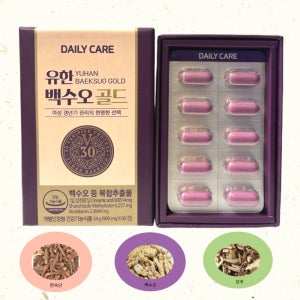 여성갱년기 폐경기 여성 중년 배종옥 유한백수오골드 엄마 60정 약1개월분