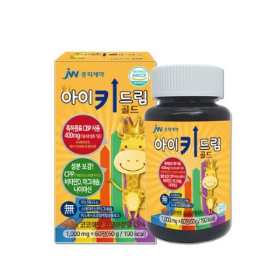 <b>중외제약</b> 아이키드림 골드 60정 x 1병 <b>성장</b>기 아이 자녀 <b>성장</b> 영양제