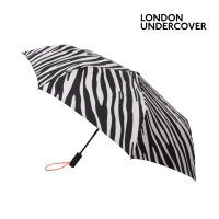 런던 언더커버 컴팩트 자동 우산 지브라 프린트
