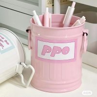 스텐 연필 꽂이 펜 브러쉬 볼펜 대용량 핑크