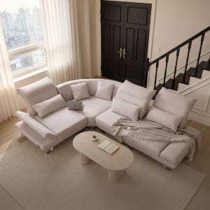 바라하우스 디도 조야 패브릭 이지클린 아쿠아텍스 5인 코너형소파 스윙소파