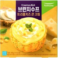 풀무원 브런치수프 트리플치즈 콘 크림 아이 어린이 우리집 간식 간편식 식사대용 든든한 한끼 180g