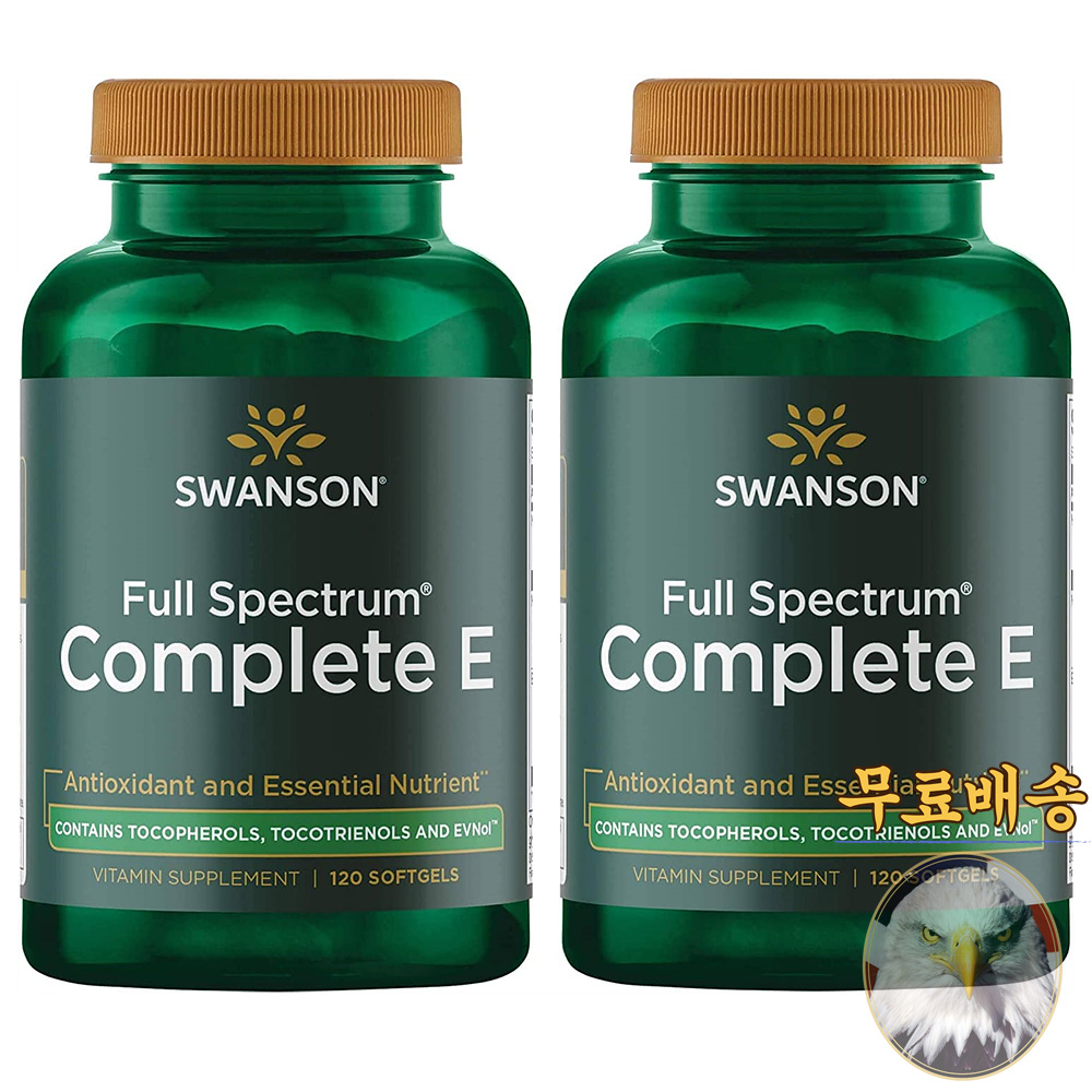 스완슨 <b>컴플리트</b> <b>비타민E</b> 풀 스펙트럼 120정 2병