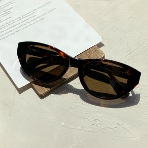 마스카 프리에코 S6 01Le 레오파드 캣츠아이 뿔테 선글라스