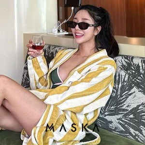 마스카 프리에코 S5 01B 블랙 스퀘어 오벌형 뿔테 선글라스