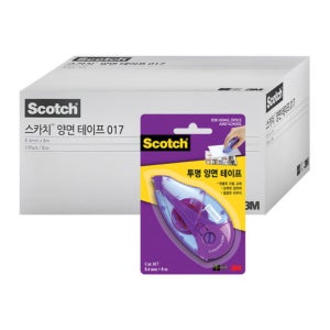 3M 스카치 투명양면테이프 본품 10개입 017D(8.4mm x 8M)
