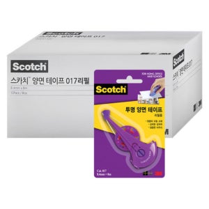 3M 스카치 투명양면테이프 리필 10개입 017R(8.4mm x 8M)