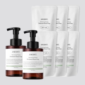 에이센트 버블 핸드워시 500ml 2개입 + 리필 200ml 6개입 세트 포밍 대용량 그린에어리 거품비누 핸드솝