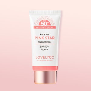 러블리씨씨 픽미 핑크 스타 선크림 50ml SPF50+ PA+++ 톤업 자외선차단 혼합자차