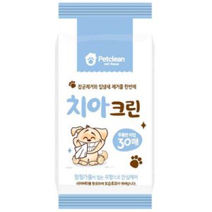 펫크린 반려동물용 물티슈 치아크린 30매