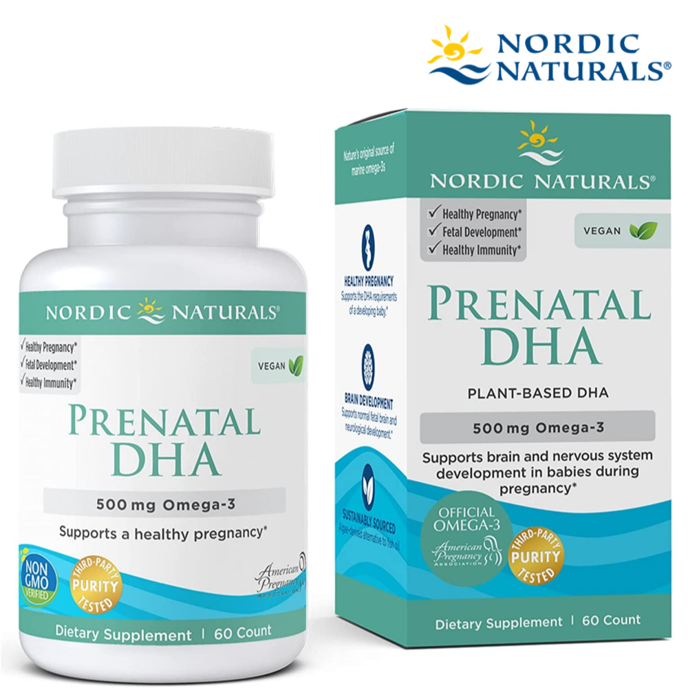 노르딕내츄럴스 <b>프리네이탈 DHA 500mg</b> 오메가3 60캡 비건 임산부