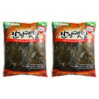 깻잎장아찌 깻잎 절임 반찬단지 4kg 2개