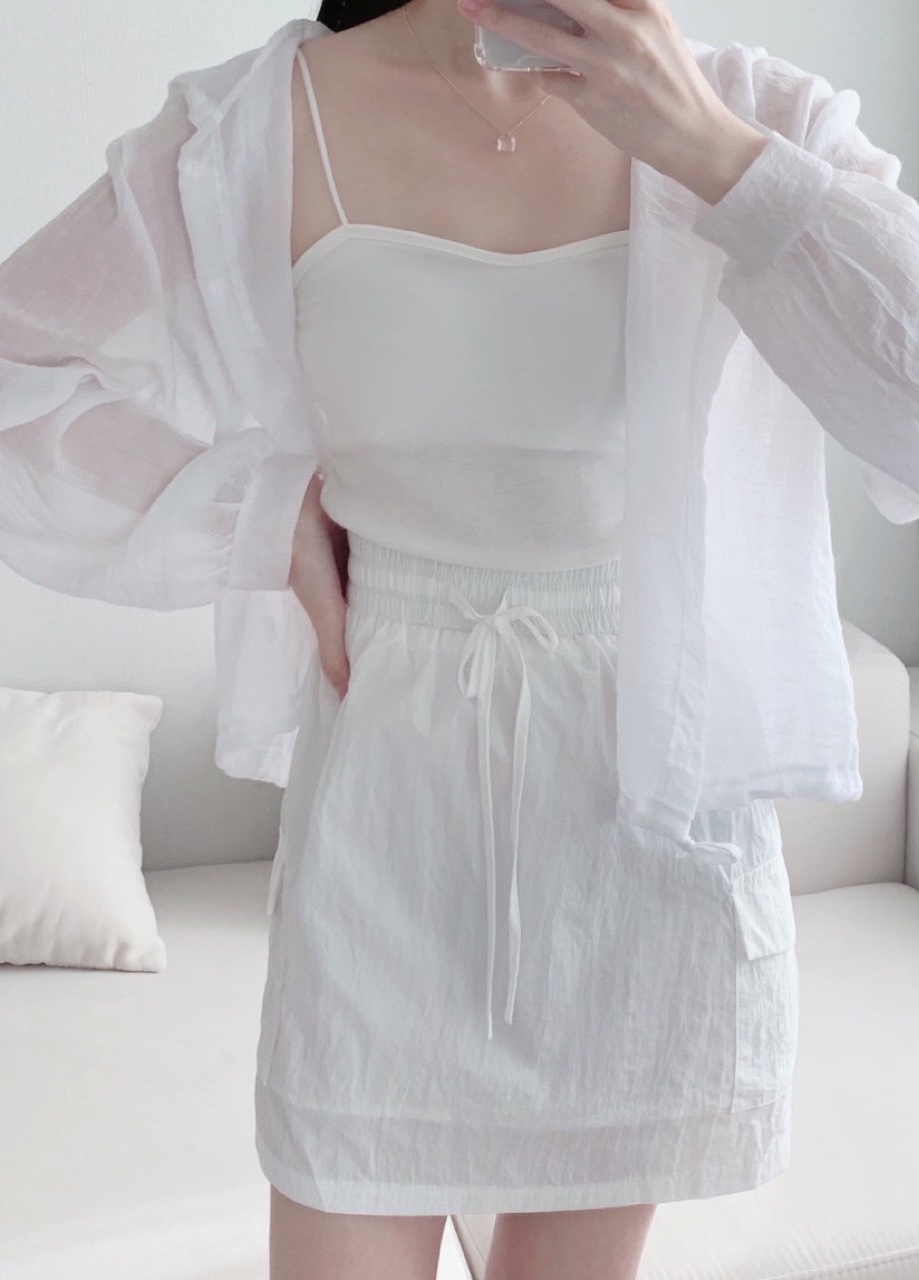 [3col] Basic volume inner top 화이트 블랙 그레이 나시 탑