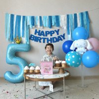 산리오 시나모롤풍선 생일풍선 (세트) 숫자풍선 5