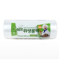 롤비닐봉투 일회용봉지 비닐롤백 17x25cm 230매입