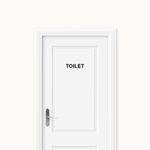 화장실 시트지 스티커 TOILET 문구 남자 여자 해우소 글자커팅 주문제작 9C005