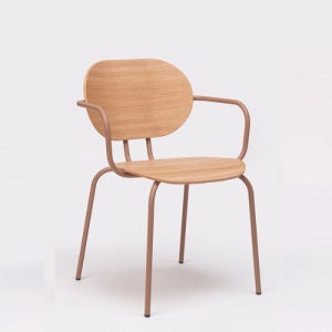 하리 스틸 암체어 / HAR-A00-SC01 카페원목가구 목재 스틸 팔걸이의자 온다레타